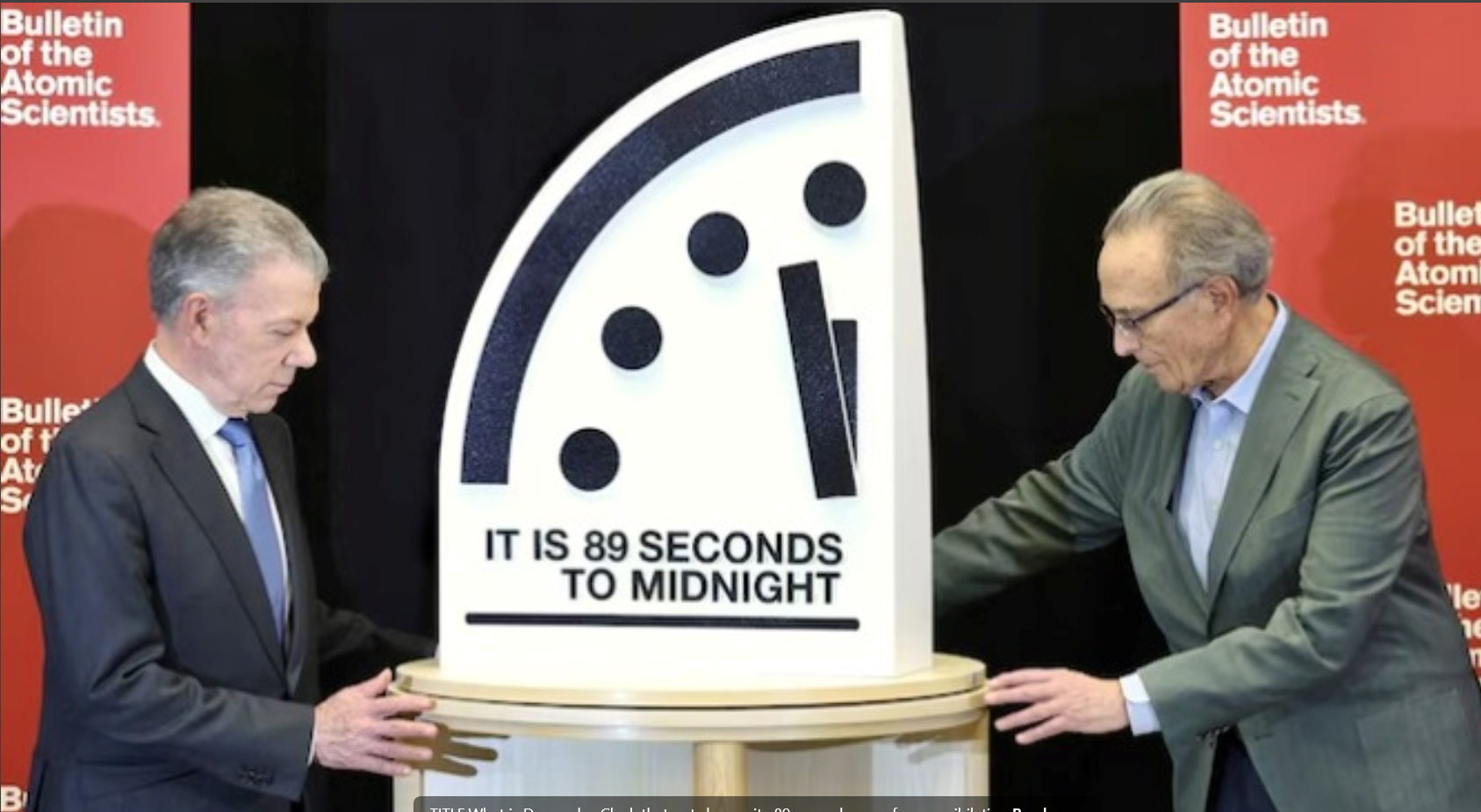 What is Doomsday Clock that puts humanity 89 seconds away from annihilation?