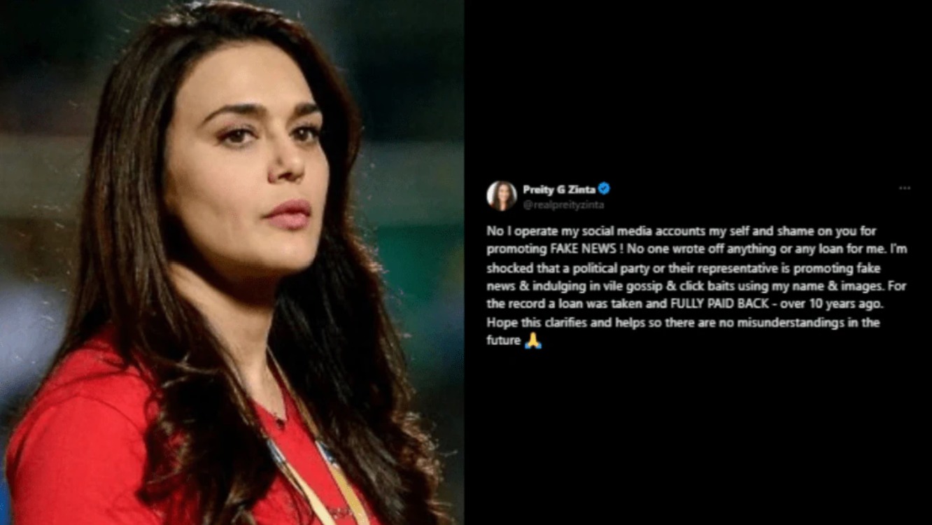 Shame on you’, Preity Zinta blasts Congress for ‘promoting fake news’ about her