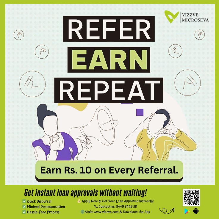 Earn ₹10 on Every Referral with Vizzve Microseva! Refer & Earn Today!