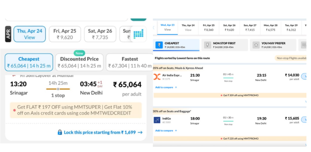 Pahalgam terror attack: Airlines slash Srinagar to Delhi flight rates from Rs 65,000 after govt directive