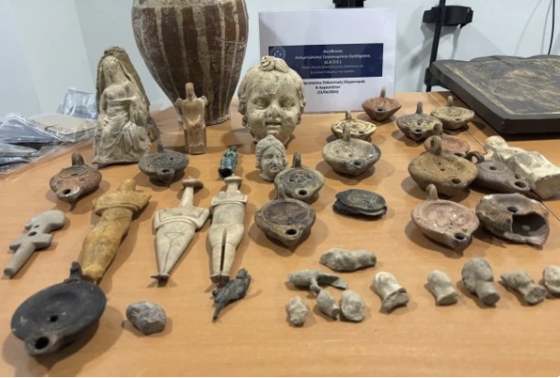 Dozens of ancient artifacts seized in Greek island smuggling raid
