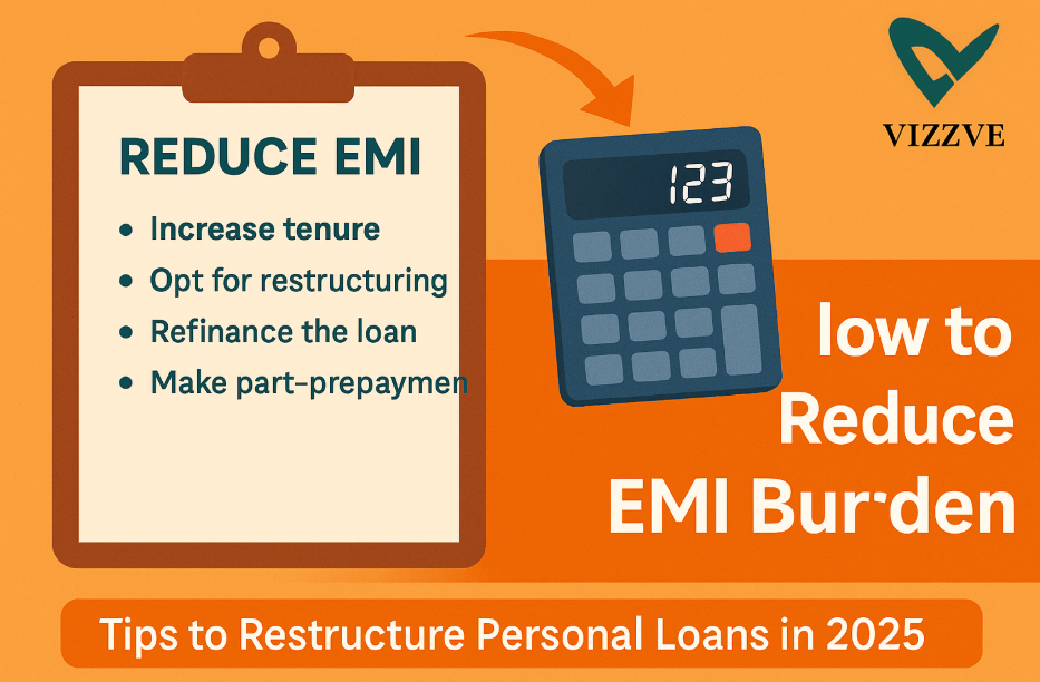 Reduce Emi How to Reduce EMI Burden – Restructure Personal Loans in 2025 | Vizzve