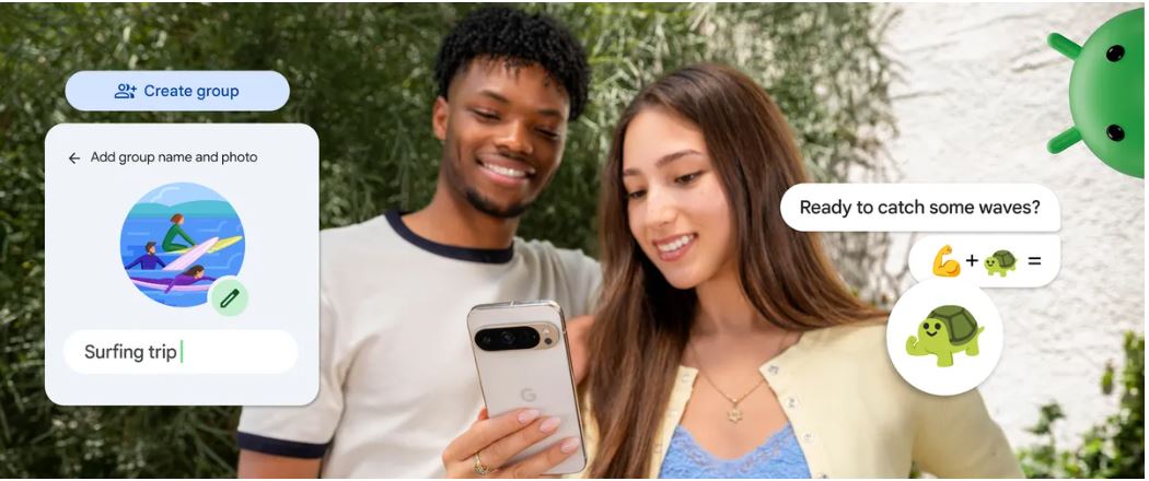 "New Android 2025 features including AI personalization, smart replies, and adaptive recommendations"
