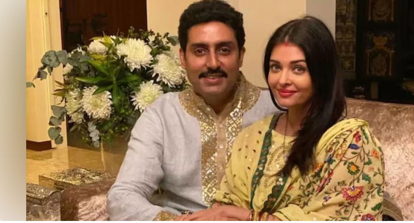 Abhishek Bachchan smiling while recalling his first meeting with Aishwarya Rai during an interview.