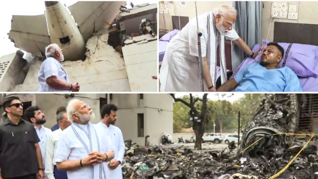 Debris from Ahmedabad plane crash with fire damage; investigators recovering DVR