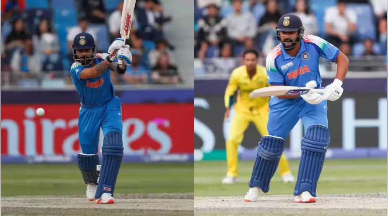 "Virat Kohli and Rohit Sharma during practice session ahead of India vs New Zealand 2025 series, symbolizing their return to the Indian cricket team"