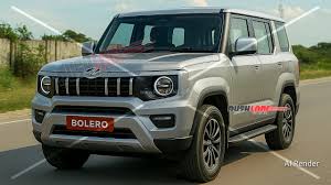 Next-gen Mahindra Bolero 2025 SUV spied testing with redesigned front grille and headlamps