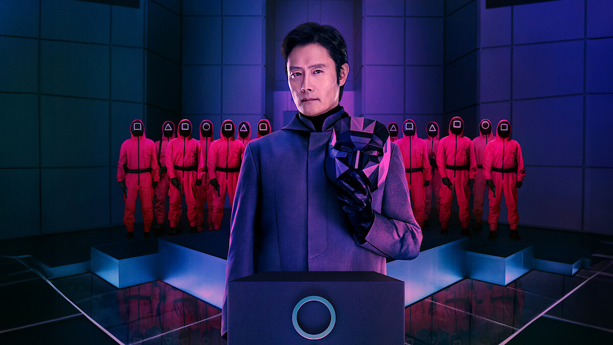 Lee Byung-Hun as the masked Front Man in Squid Game Season 2, revealing a complex and chilling character beneath the surface