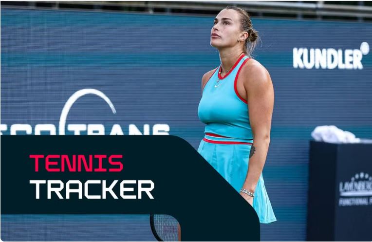 "Aryna Sabalenka in action at Berlin Open 2025, with Karen Khachanov and Marketa Vondrousova celebrating recent wins on grass court"