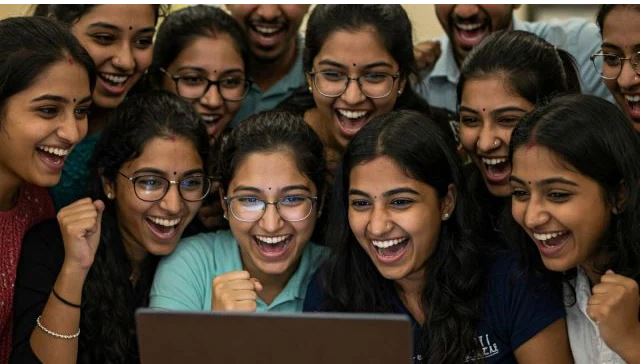 "Candidates checking SSC Constable GD 2025 results and cut-off marks on official website"