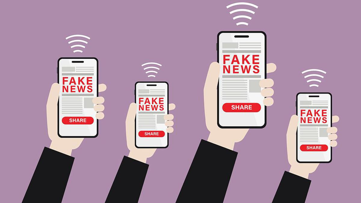 Social media icons with warning symbols representing fake news regulation
