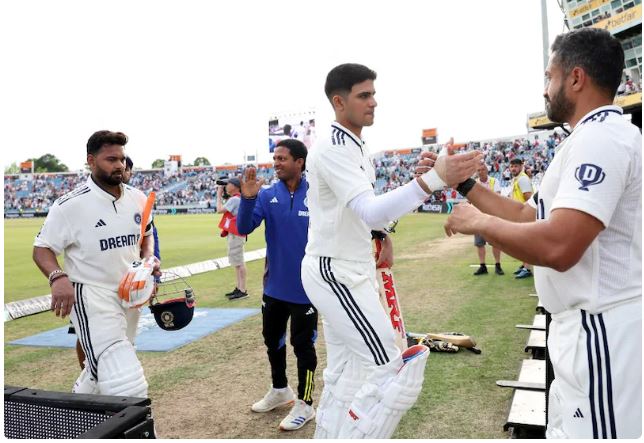 Dark clouds over Headingley Stadium during the India vs England Test match in Leeds, 2025