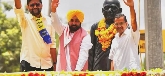 Election Commission officials counting assembly bypoll votes in India