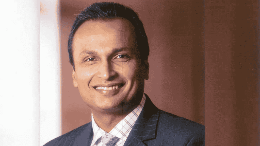 Reliance Infrastructure building with Yes Bank signage indicating financial settlement