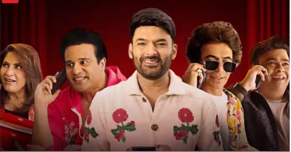 Kapil Sharma smiling on the set of The Great Indian Kapil Show