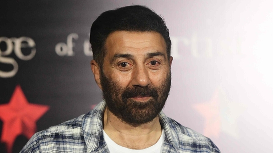 Sunny Deol at a press event discussing his production journey