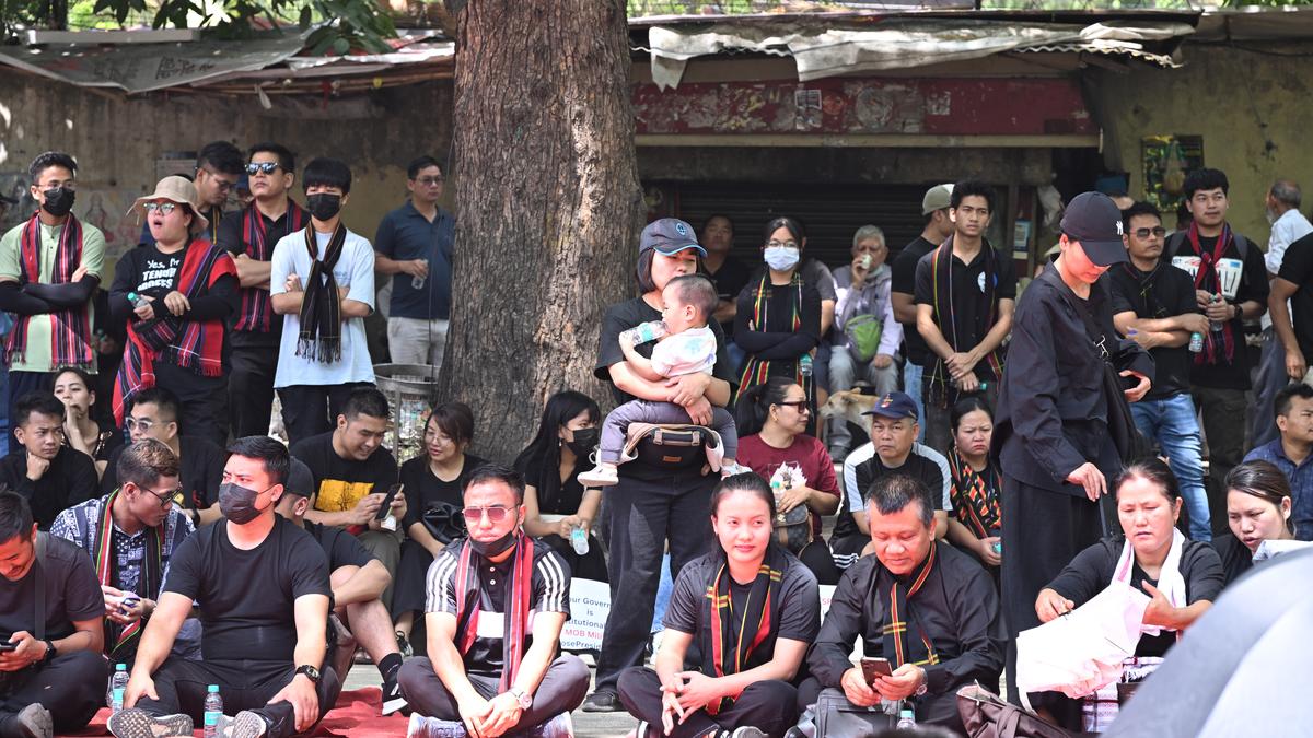 Manipur tribal leaders submitting memorandum to Governor urging deletion of ‘Any Kuki Tribes’ from ST list