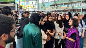 Indian citizens at Tehran airport during phased evacuation amid Israel-Iran ceasefire