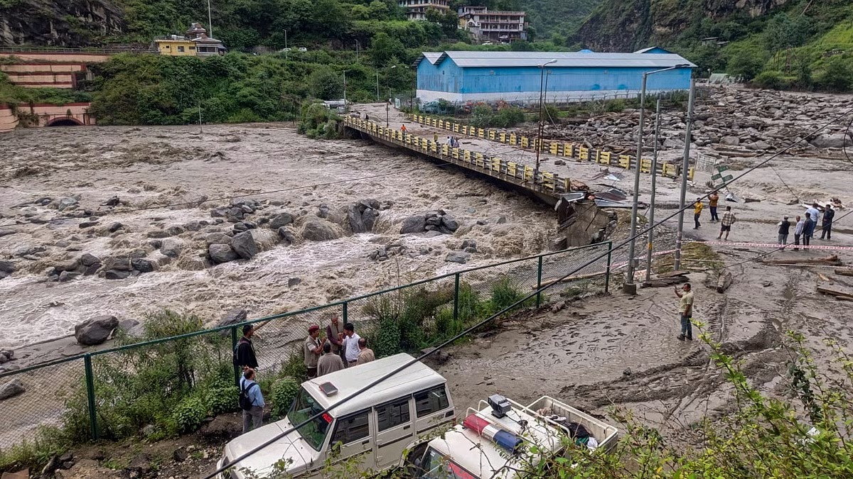 Rescue teams search flood-hit areas in Himachal Pradesh after cloudbursts triggered flash floods.