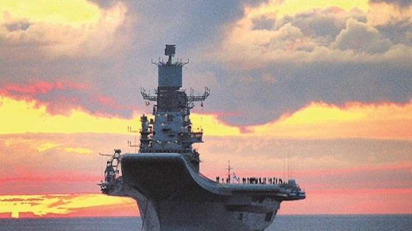 Indian Navy warship on alert in sea during high-tension operation, post Pulwama attack.