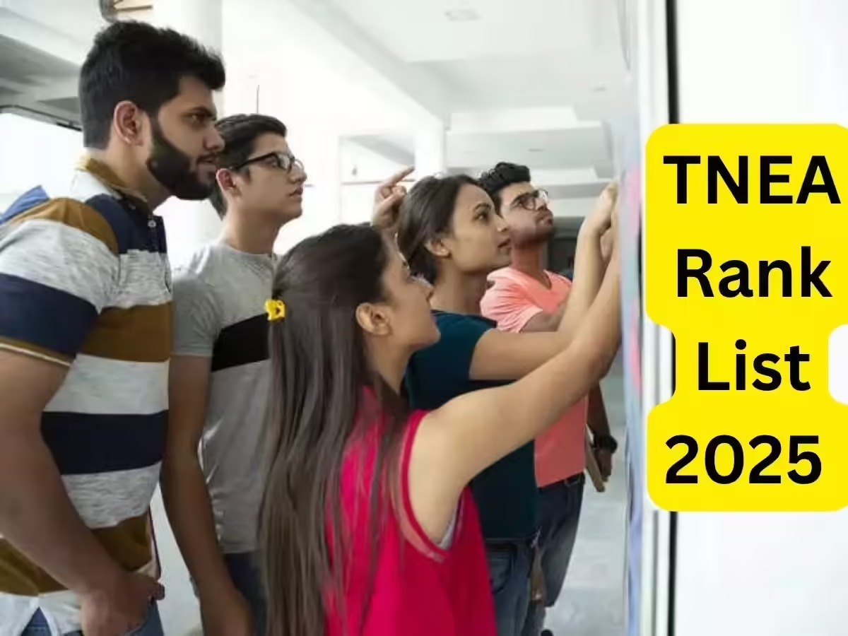 Students checking Tamil Nadu Engineering Admission 2025 rank list