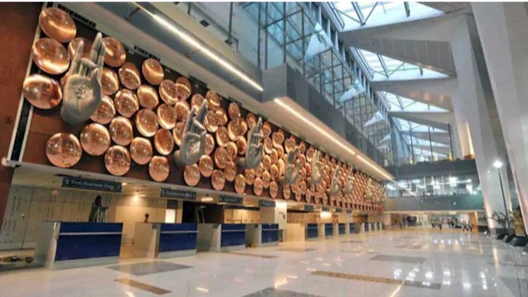 Security personnel conducting checks at Delhi IGI Airport after bomb threat alertDelhiAirport, BombThreat, IGIAirport, AirportSecurity, HoaxThreat, DelhiNews, AviationSafety, EmergencyResponse