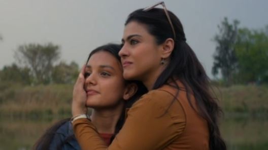 Kajol in a tense moment from the horror film Maa (2025)