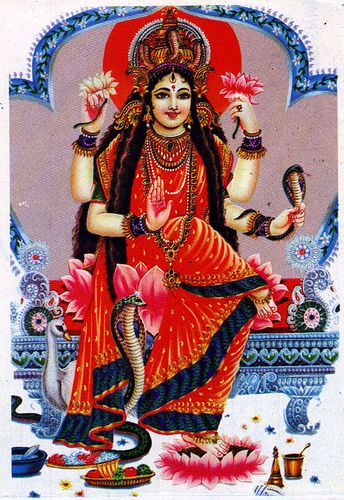 "Divine child Ashokasundari with Shiva and Parvati on Mount Kailasa"