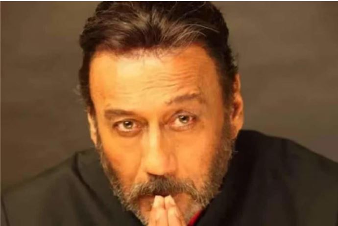 "Jackie Shroff in front of his childhood chawl home in Mumbai"