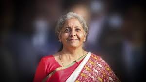 Finance Minister Nirmala Sitharaman during an interview hinting at GST rate cuts in 2025