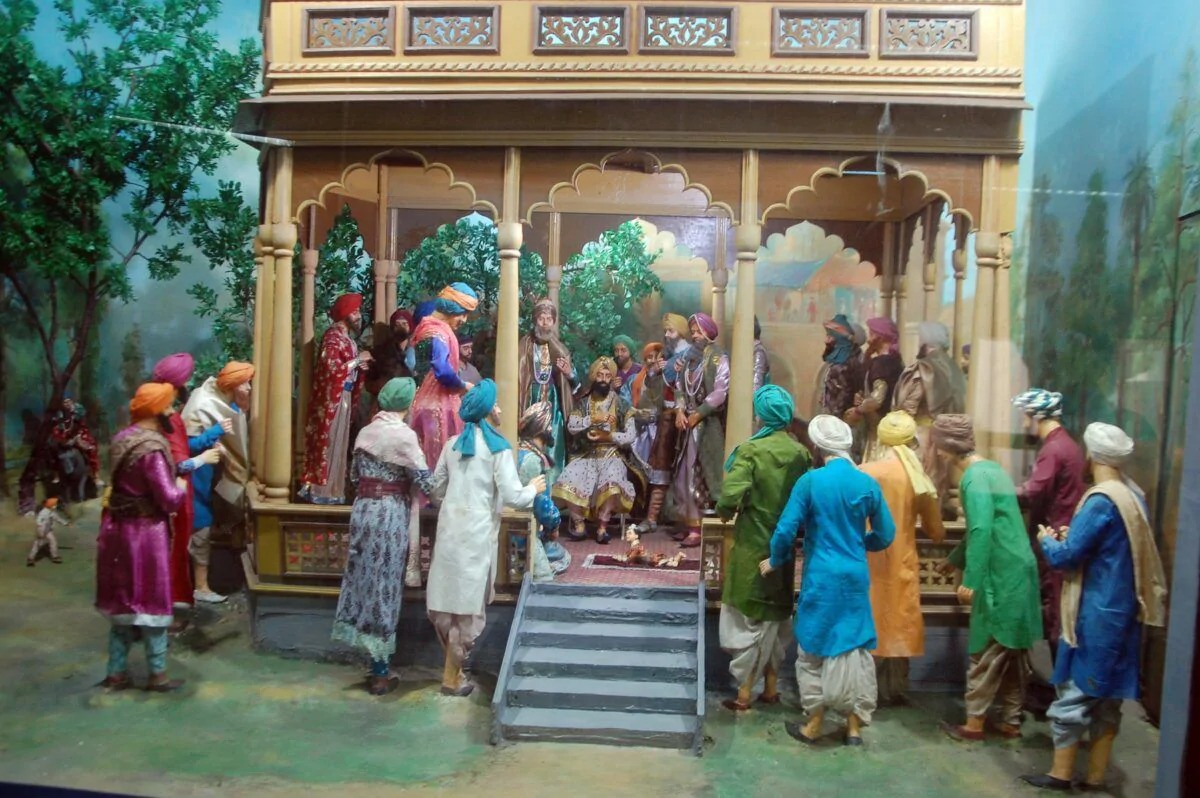 Devotees offer prayers at Maharaja Ranjit Singh’s Summer Palace in Amritsar