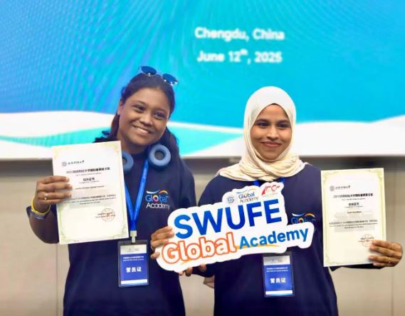 DCU students at SWUFE China campus exploring finance and leadership with Vizzve Finacr insight