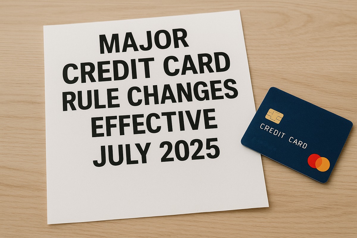 Infographic showing new credit card charges from July 2025 in India