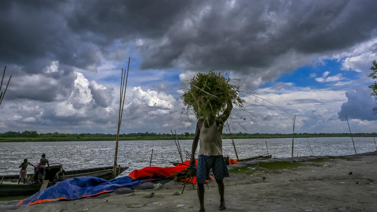 Map showing above-normal rainfall forecast across India in July 2025 by IMD