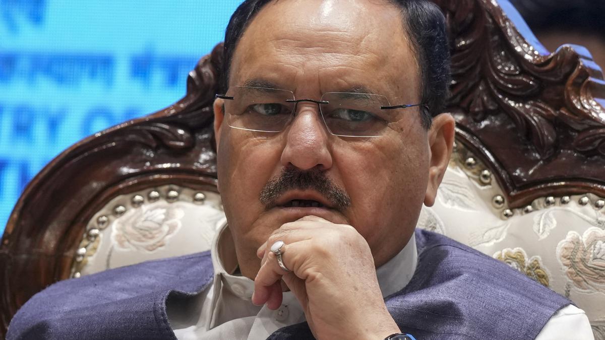 BJP leaders at a meeting announcing new State chiefs ahead of national president election