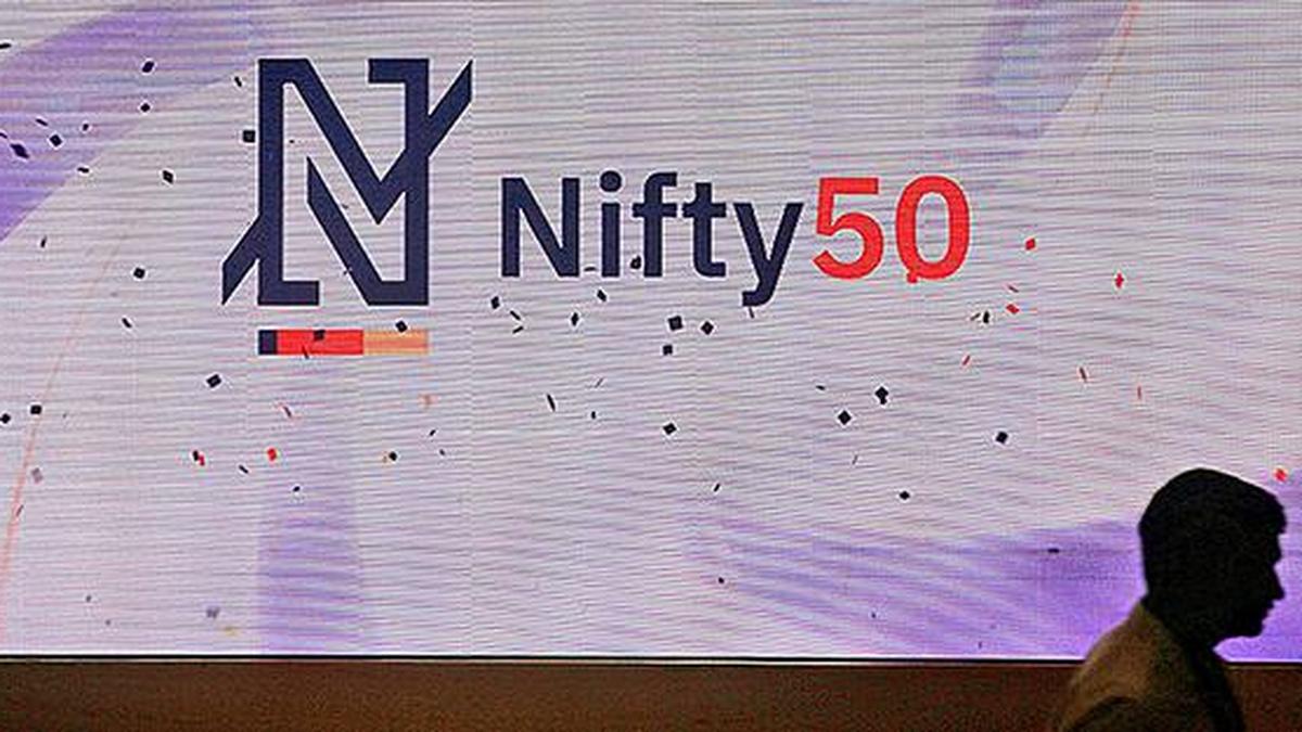 Graph showing Sensex and Nifty indices rebounding in early trade against a backdrop of global market charts