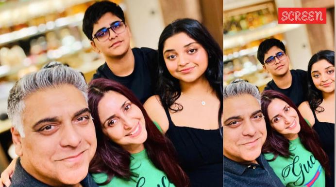 "Ram Kapoor with daughter Sia Kapoor celebrating ICSE results"
