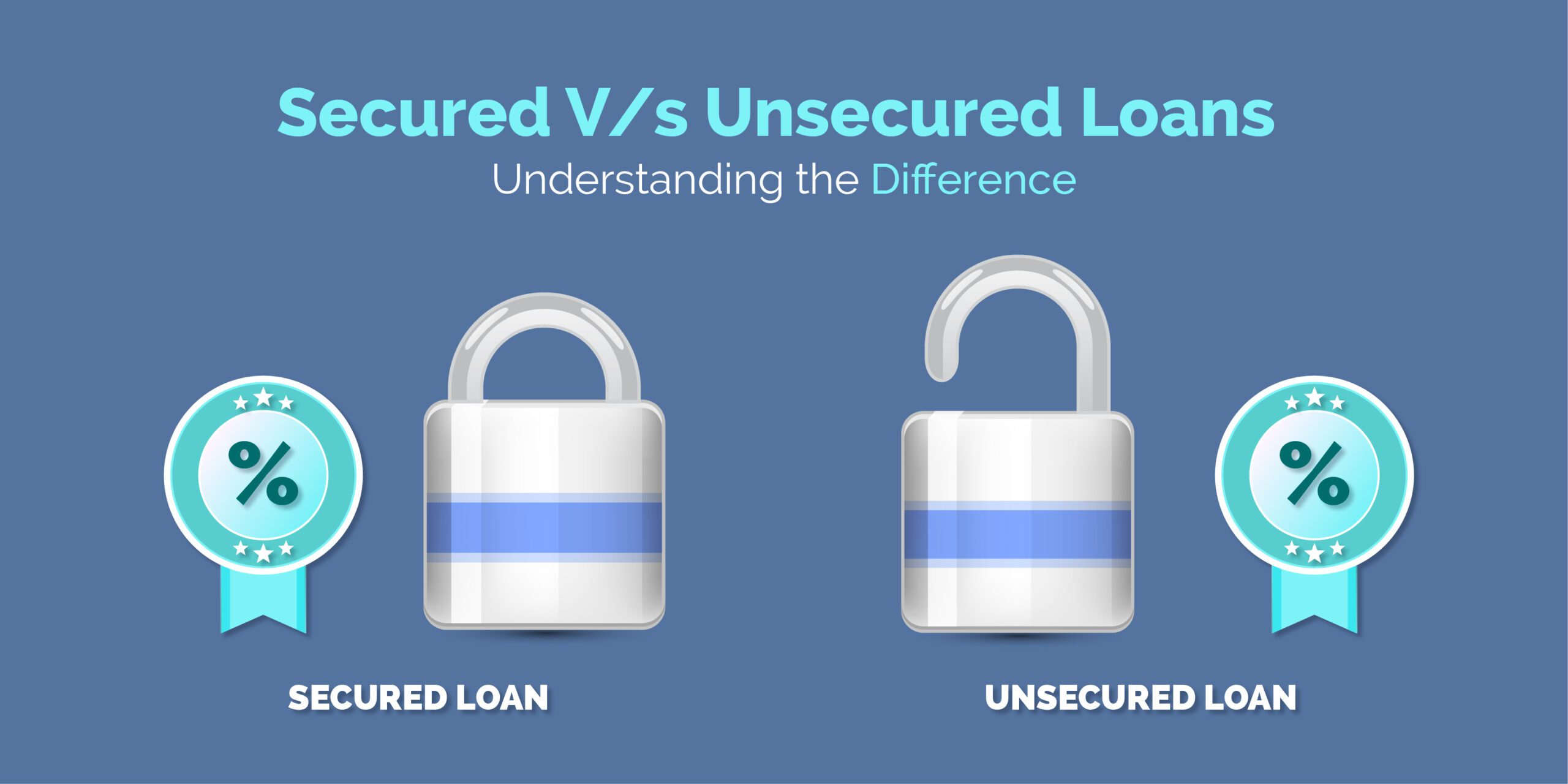 Infographic comparing secured and unsecured loans for Vizzve Finance customers