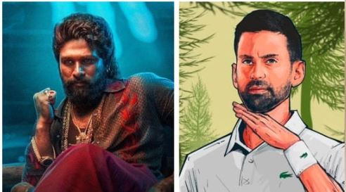 Novak Djokovic edited as Pushpa Raj in viral Wimbledon post with Allu Arjun’s iconic look