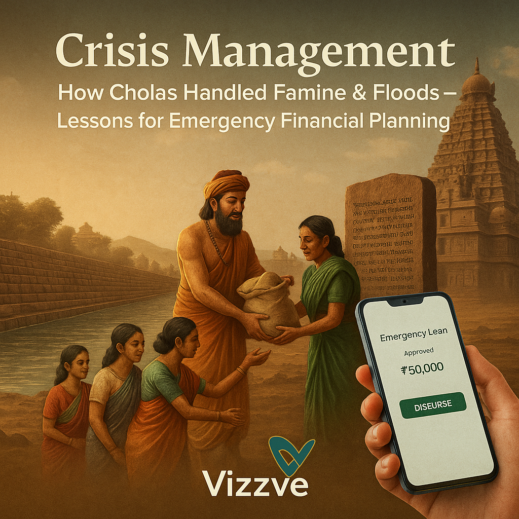 A massive Chola tank managing floodwater during monsoon