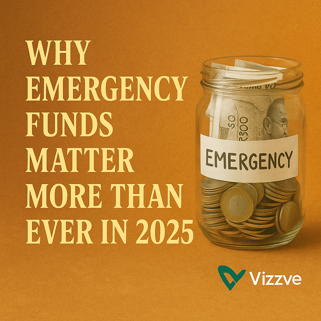 Vizzve mobile app dashboard showing emergency fund progress