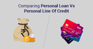 Comparison table showing differences between personal loan and line of credit for Indian borrowers