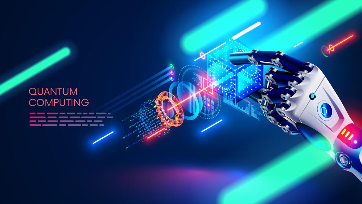 Illustration showing India’s quantum technology progress compared to U.S. and China