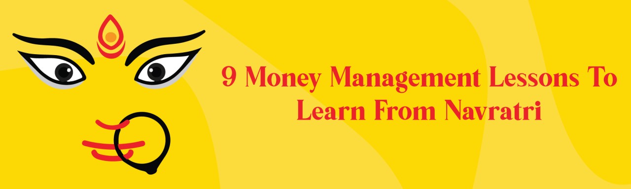 A symbolic Navaratri calendar with 9 financial tasks, and a goddess-themed digital planner by Vizzve.