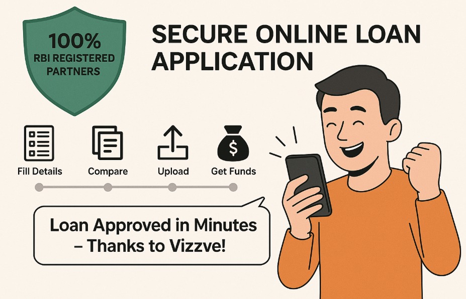 User checking real-time loan application status on the Vizzve app