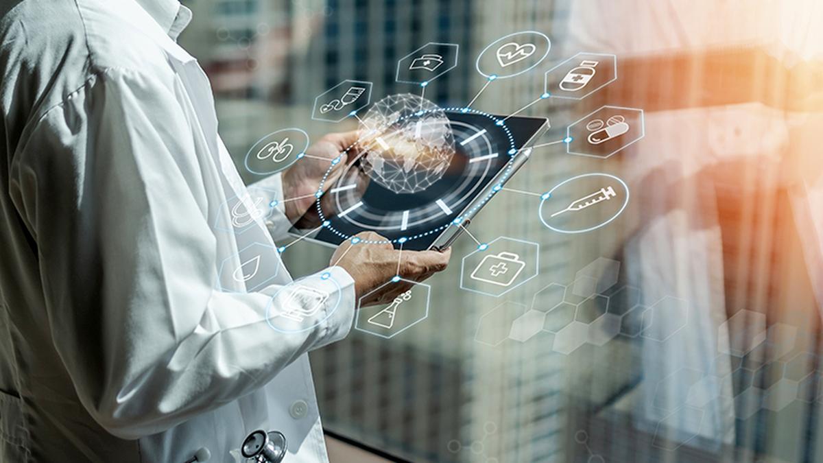 AI-powered EMR dashboard being used by a doctor in an Indian hospital setting