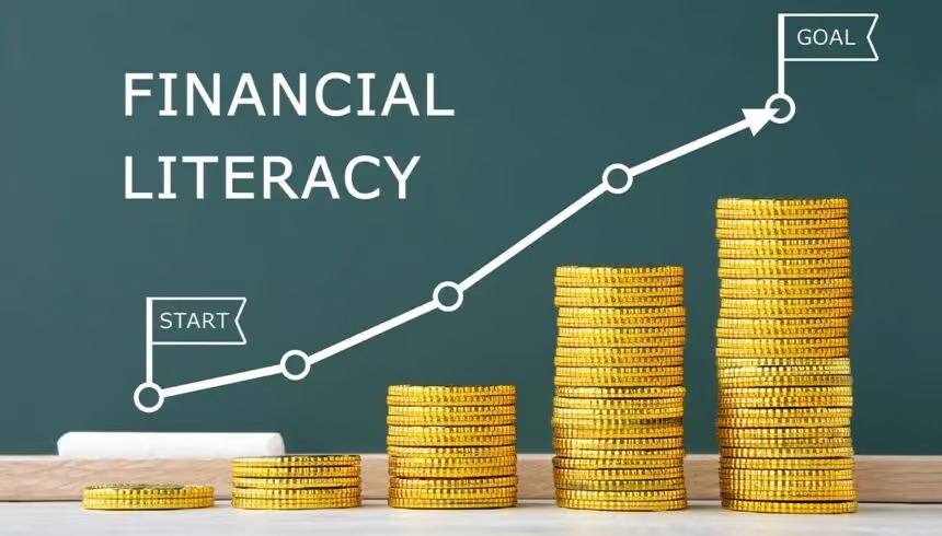 A young person reading a "Finance for Beginners" book