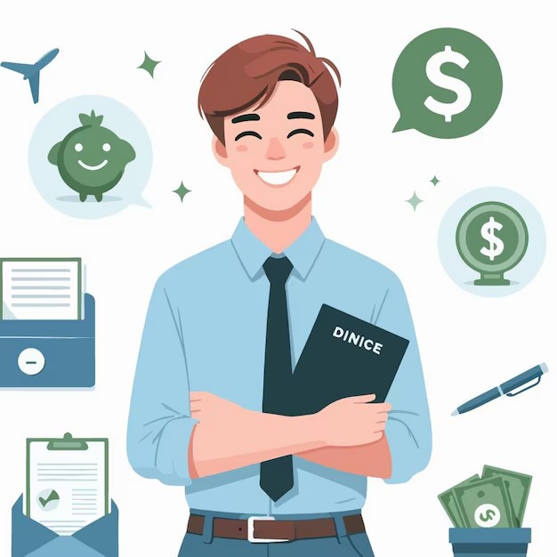 Employee smiling after receiving loan approval from Vizzve Finance