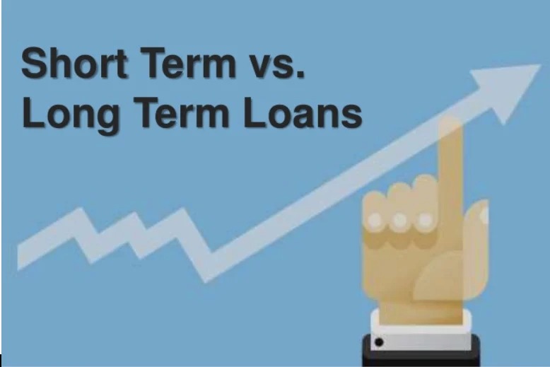 Employee comparing short-term and long-term loan options on a digital dashboard