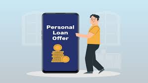 GPay personal loan application interface showing EMI calculator and disbursal details